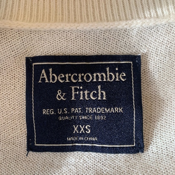 Abercrombie & Fitch cardigan sweater letterman long y2k vintage light academia - Picture 7 of 7